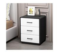 SJFJJKD Palabra de Noche, s con 3 cajones Blancos, mesas de Madera Modernas para Dormitorio, Parada de Noche de Sala de Estar (Color: Negro) Friendship Years