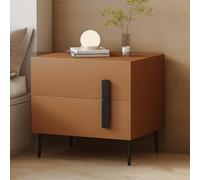 SJFJJKD Palabra Nocturna con 2 cajones, Mesa Auxiliar pequeña, Mesa al Lado Moderna, Puestos de Madera nocturnos, Mesa Auxiliar con Almacenamiento, s rústica para Dormitorio, Sala de Estar (Naranja,