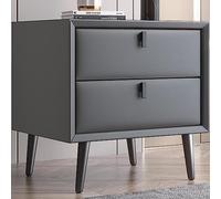 SJFJJKD Palabra Nocturna de Madera Maciza con cajón de Cuero Moderno para el Dormitorio y Sala de Estar Minimalista y diseño práctico 19x16x18 Inch Friendship Years