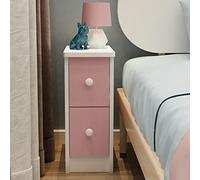 SJFJJKD Pink de 20 cm Ultra narró rincones Redondos de Madera con 2 cajones de Almacenamiento gabinete de Cama para niños habitación para niños Friendship Years
