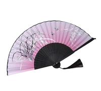SJFYB Vintage Handmade Fan Artesanías De Abanicos Plegables Regalos Mejoras para El Hogar Baile Artesanales Abanico para El Cambio De Aire-1.