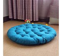 SJH Cojín cuadrado grande de meditación para yoga, cojín de suelo de tatami de lino grueso acolchado, cojín de asiento suave, cojín redondo para niños, mascotas