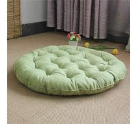 SJH Cojín cuadrado grande de meditación para yoga, cojín de suelo de tatami de lino grueso acolchado, cojín de asiento suave, cojín redondo para niños, mascotas