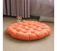 SJH Cojín cuadrado grande de meditación para yoga, cojín de suelo de tatami de lino grueso acolchado, cojín de asiento suave, cojín redondo para niños, mascotas