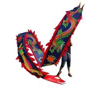 SJHDUNBW EUR POI de Seda dragón 3D: serpentinas giratorias Colores 8 m/10 m for Bailar, Hacer Ejercicio, Kung fu, Jugar al Aire Libre y Juegos Entre Padres e Hijos(Noir,10m/33ft)