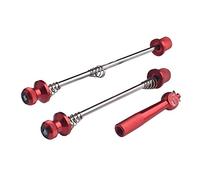 SJHFKDK Rueda Bicicleta Eje, Cierre Rapido Rueda Trasera Ultraligero de Bicicletas de liberación rápida antirrobo Ruta MTB Bloqueo de Las Ruedas de Bicicletas Pinchos rápida(Red)