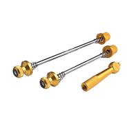 SJHFKDK Rueda Bicicleta Eje, Cierre Rapido Rueda Trasera Ultraligero de Bicicletas de liberación rápida antirrobo Ruta MTB Bloqueo de Las Ruedas de Bicicletas Pinchos rápida(Gold)