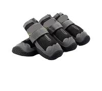 SJHFKDK Zapatos Perro,Patucos Perro Juego de 4 Zapatos for Perros Grandes, Transpirables, Profesionales, Antideslizantes, duraderos, for Senderismo, Suela Goma(Black,5)