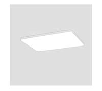 SJHPZG Lámpara de techo LED cuadrada moderna, empotrada, con pantalla acrílica, tricolor, regulable, for sala de estar, dormitorio y cocina.(Weiß)