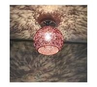 SJHPZG Lámpara de techo LED moderna con forma de bola pequeña, pantalla semiempotrada, lámpara industrial de alambre de aluminio for iluminación de áreas pequeñas y pasillos.(Bruin)