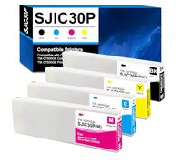 SJIC30P Cartucho de Tinta para epson SJIC30P SJIC30P-K SJIC30P-C SJIC30P-M SJIC30P-Y Tinta Compatible para epson ColorWorks TM-C7500G TM-C7500GE (Negro Amarillo Cian Magenta)