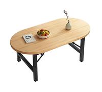 SJIOUEOT Mesa Plegable, Mesa de Centro Ovalada for Sala de Estar, Mesa de Comedor con Asiento Japonés, Mesa de Ocio for Dormitorio, Mesa de Picnic portátil for Exteriores (Color : C, Size : 100cm)