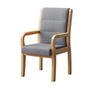 SJIOUEOT Silla de Comedor, Silla/Sillón for Computadora de Madera Maciza, Cómoda Silla con Respaldo con Cojín de Lino y Algodón, for Sillón de B&B/Hotel/Restaurante (Color : D)