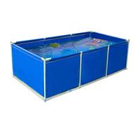 SJMDMZD Estanque Desmontable Exterior con Soporte, Gran Piscina Acuicultura Lona Transparente, Impermeable Piscina sobre Rasante Lona para Sostener y Ver Temporalmente 150x150x50cm