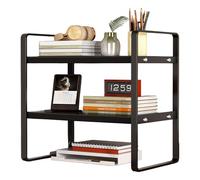 SJMDMZD Estanteria de Escritorio de Madera, Organizador de Libros para Escritorio de 2 Niveles, Estante de Almacenamiento de Escritorio para Mesa de Oficina o Cocina D 50x20cm