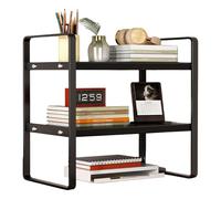 SJMDMZD Estantería Organizadora Escritorio de 2 Niveles, Estantería de Escritorio de Madera, Estantería Multiusos para Almacenamiento en Casa, Oficina, Escuela D 50x20cm