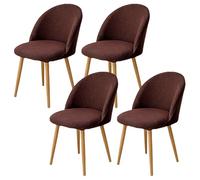 SJMDMZD Fundas Sillas de Comedor con Respaldo Curvo, Pack 1/2/4 Funda para Silla Redonda A Cuadros, Funda para Sillas Elástica, Cubre Funda Protectora Sillas Lavables para Salón Oficina J 4 Pieces