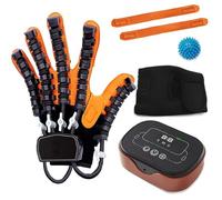 SJMDMZD Guantes Robóticos de Rehabilitacion Mano, Equipo de Entrenamiento de Rehabilitación de Hemiplejia, Aparato de Fisioterapia para Rehabilitación de la Rigidez de la Mano Rechargeable Left L