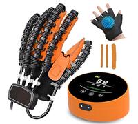 SJMDMZD Hand Function Rehabilitation Robot Gloves Dispositivo de Rehabilitación Equipo de Entrenamiento de Férula de Ejercicio Dedos Ortesis para HemipléJicos Ictus A Left XL