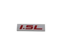 sjniosn 1.5L 1.5 L for capó de Motor de automóvil Universal | Etiqueta engomada de la insignia del emblema de la placa de identificación(Ban-chrome-red)