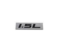 sjniosn 1.5L 1.5 L for capó de Motor de automóvil Universal | Etiqueta engomada de la insignia del emblema de la placa de identificación(Ban-chrome-black)