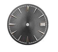 sjniosn Dial de 29 mm con patrón radial y fecha única, piezas de repuesto para movimiento masculino y femenino, apto para NH35 / NH36, One Size, Acetato, No es una piedra preciosa