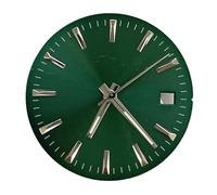 sjniosn Rayas solares de 28,5 mm, esfera simple y manecillas luminosas verdes, accesorios de reloj modificados aptos para adaptarse al movimiento NH35 4R36 7S, One Size, Acetato, No es una piedra