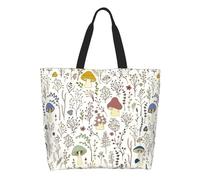 SJOAOAA Bolsa de compras unisex con girasol, grande, reutilizable, para picnic, trabajo, playa, hombro, bolsa de comestibles, Plantas silvestres Cute Mus, Talla única