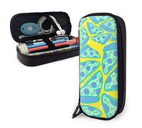 SJOAOAA Estuche de cuero con patrón de pizza de gran capacidad, divertido estuche para bolígrafos, organizador de gran capacidad para oficina de estudiantes, ver imagen, Talla única, Organizador de