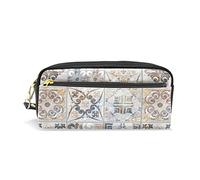 SJOAOAA Estuche de piel sintética con diseño de sol y luna dorada Soleil Cosmos Astrología en azul oscuro, estuche para lápices, bolsa de almacenamiento para bolígrafos, marcadores, bolsa de