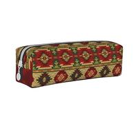 SJOAOAA Estuche para lápices nativo azteca navajo del suroeste americano con cremallera, de cuero, para lápices, organizador de cosméticos, bolsa de almacenamiento, Como se muestra en la imagen, Talla
