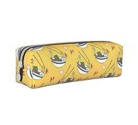 SJOAOAA Estuche tradicional japonés con impresión de alimentos, estuche para lápices, estuche de cuero, organizador con cremallera, bolsa de almacenamiento de maquillaje cosmético, Como se muestra en