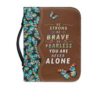 SJOAOAA Fundas para la Biblia para mujeres y hombres, funda de piel sintética, bolsa de transporte para libros, accesorios de la Biblia, margaritas, tamaño M, Mariposa: nunca estás solo, XL, Maletín