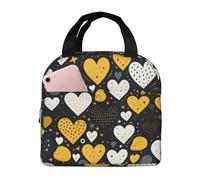 SJOAOAA Love Heart - Lonchera térmica reutilizable a prueba de fugas, bolsa de refrigeración, 20