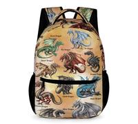 SJOAOAA Mochila ligera Catilo Ele tary Middle High Teen College Mochilas Mochilas Daypack Bookbag School Bag Travel Laptop Bags Style-4426, dragón, One Size, Mochilas daypack