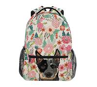 SJOAOAA Mochila ligera con diseño de animales del bosque, zorro, árbol verde, libro universitario, senderismo, camping, mochila de día, mochila escolar, bolsa de viaje, bolsa para laptop, estilo 4147