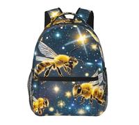 SJOAOAA Mochila ligera con diseño de estrellas y Bbee, mochila de día, mochila escolar, bolsa de viaje para laptop, estilo 3195, Stars and Bbee, One Size, Mochilas daypack