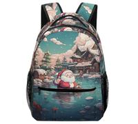 SJOAOAA Mochila ligera duradera para celebrar las vacaciones, diseño de Papá Noel, mochila de día, mochila escolar, bolsa de viaje, bolsas para laptop, estilo 3851, Estilo-9, One Size, Mochilas