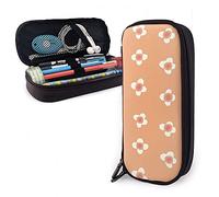 SJOAOAA Petit Blooms - Estuche de piel de mandarina de gran capacidad para lápices, organizador de artículos de papelería con cremallera, ver imagen, Talla única, Organizador de bolsas