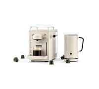 Sjöstrand - Máquina de café espresso y espumador de leche compatible con Nespresso, carcasa de acero inoxidable, diseño escandinavo, beige mate