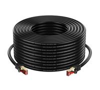Sjorks Cable Ethernet Cat6 para exteriores/interiores, 400 pies, impermeable, entierro directo, en tierra, cubierta UV, POE, red, Internet, Cat 6, cable Cat6, 400 pies