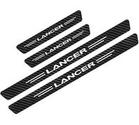 SJSHOPS Protector de Umbral de Puerta para Coche para Mitsubishi Lancer,4 Piezas, Fibra de Carbono, Antideslizante,Decoración para Estribos de Coche,Accesorios Automóvil