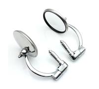 SJSJJAH Espejos retrovisores laterales de aluminio cromado for manillar de motocicleta, de 7/8" y 22 mm, universales, for todoterreno, for scooter, moto de cross, etc.