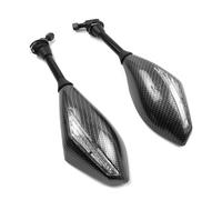 SJSJJAH Indicador universal for motocicleta de 10 mm, espejos retrovisores laterales con luces LED integradas, apto for motos de calle y scooters Cruiser.