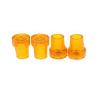 SJSJJAH Juego de 4 Almohadillas de Goma Antideslizantes for muletas de 19 mm, Resistentes y duraderas, de Repuesto for Bastones.(Orange)