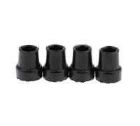 SJSJJAH Juego de 4 Almohadillas de Goma Antideslizantes for muletas de 19 mm, Resistentes y duraderas, de Repuesto for Bastones.(Black)