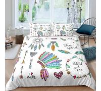 SJSXWQN Funda Nordica Cama 105 AtrapasueñOs Edredon Cama 105 para Niñas Niños con Cremallera Suave cómodo Microfibra Fundas Nordicas 180x220 cm + 2 Fundas de Almohada 50x80 cm