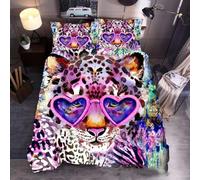 SJSXWQN Funda Nordica Cama 105 Lirio Morado Edredon Cama 105 para Niñas Niños con Cremallera Suave cómodo Microfibra Fundas Nordicas 180x220 cm + 2 Fundas de Almohada 50x80 cm