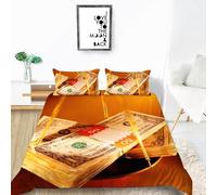 SJSXWQN Funda Nordica Cama 135 Billete De DóLar Edredon Cama para Niños Adultos con Cremallera cómodo Transpirable Microfibra Fundas Nordicas 220x220 cm + 2 Fundas de Almohada 50x80 cm