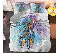 SJSXWQN Funda Nordica Cama 150 AtrapasueñOs De Colores Edredon Cama 150 para Niños Adultos con Cremallera Suave Transpirable Microfibra Fundas Nordicas 240x220 cm + 2 Fundas de Almohada 50x80 cm